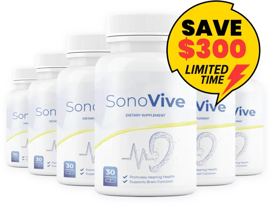 SonoVive 6 bottle package – best value hearing and brain support